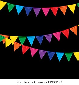 Party Background with Flags Vector Illustration. EPS 10
