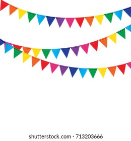 Party Background with Flags Vector Illustration. EPS 10
