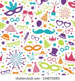 Party background with funny elements. Vector