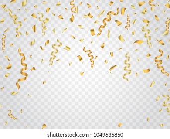 Party Background Gold Confetti Celebration Background Stock Vector ...