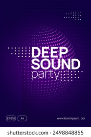 Party Background. Green Techno Magazine. Festival Invite. Music Banner. Electronic Beat Illustration. Sound Electro Element. Violet Edm Design. Pink Party Background