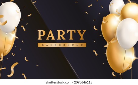 Party Background with Luxury Balloons