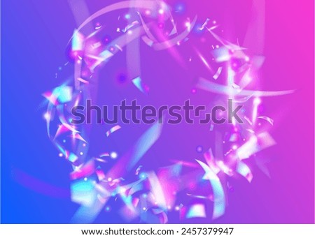 Party Background. Purple Retro Effect. Laser Template. Glare Holographic Illustration. Rainbow Banner. Color Burst. Abstract Poster. Disco Ribbon. Pink Party Background