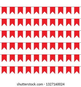Party Background with red Flags Vector Illustration. EPS 10