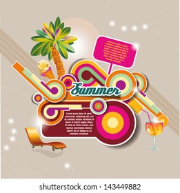party background. summer poster
