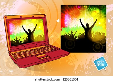 Party background for web presentation