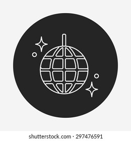 party ball line icon