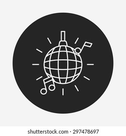 party ball line icon