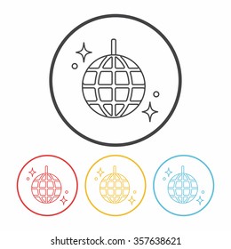 party ball line icon