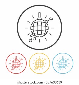 party ball line icon