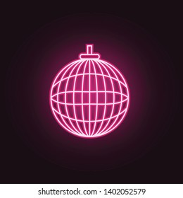 party ball neon icon. Elements of Party set. Simple icon for websites, web design, mobile app, info graphics