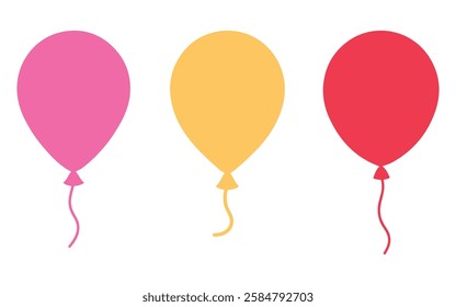 party balloon cartoon style vector on white background