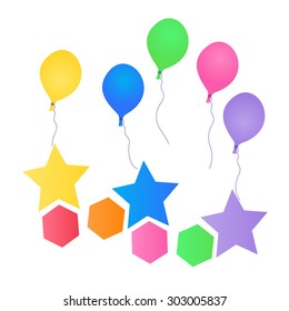 Party balloon design isolated in white background.
