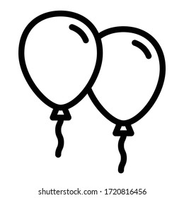 party balloon icon decoration birthday vector
