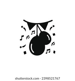Party balloon icon isolated on white background