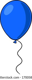 Party balloon illustration, sketch style.