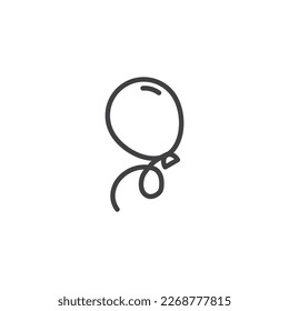 Party balloon line icon. linear style sign for mobile concept and web design. balloon outline vector icon. Symbol, logo illustration. Vector graphics