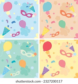 Party Balloon and Mask Seamless