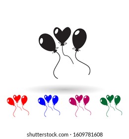 Party balloon multi color icon. Simple glyph, flat vector of toys icons for ui and ux, website or mobile application