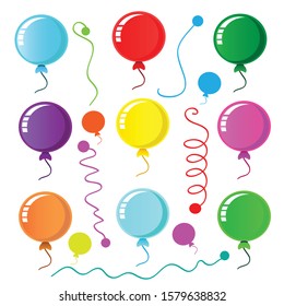 Party balloon on white background