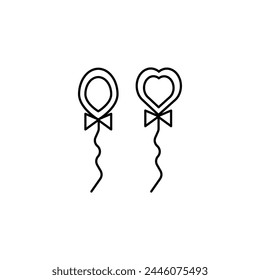 party balloon vector type icon