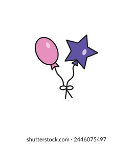 party balloon vector type icon