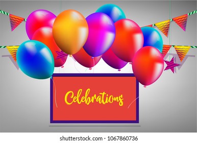 Party Balloons background vector