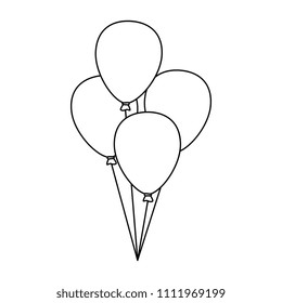 party balloons celebration icon