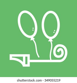 Party, balloons, celebration icon vector image. Can also be used for party. Suitable for web apps, mobile apps and print media.