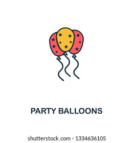 Party Balloons icon. Creative 2 colors design from Party Balloons icon from party icon collection. Perfect for web design, apps, software, printing