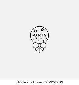 Party balloons icon sign vector,Symbol, logo illustration for web and mobile