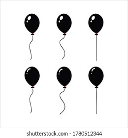 Party balloons icon vector, filled flat sign, solid pictogram isolated on white. Symbol, logo illustration. Pixel perfect