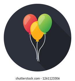Party balloons icon. Balloons vector illustration. 