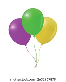Partyballons einzeln auf Weiß