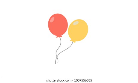 Party balloons isolated vector illustration