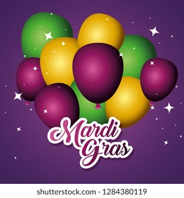 party balloons to mardi gras celebration