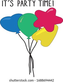 Party Balloons, Multicolored Balloons, Celebration Stuff