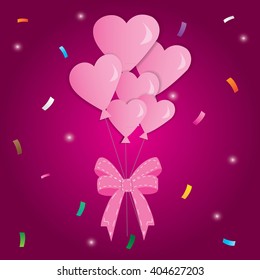 party balloons with space for text