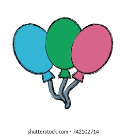 Party balloons symbol