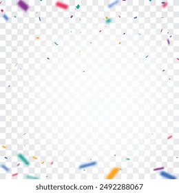 Party banner with colorful confetti