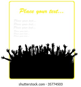 Party banner with different hands