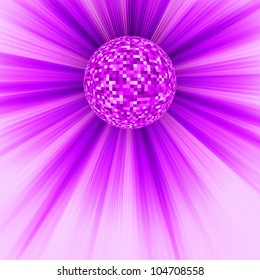 Party Banner with Disco Ball. EPS 8 vector file included