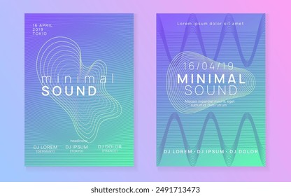 Party Banner. Discotheque Festival Template. Pink Music Event. Techno Background. Trance Invite. Electronic Beat Illustration. Blue Fest Flyer. Green Party Banner