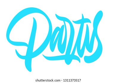 Party banner hand drawn vector lettering design. Comics style. Design for t shirt printing Vector Graphic - Vector