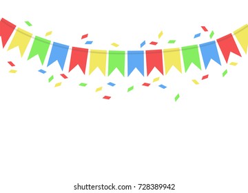 party banner icon over white