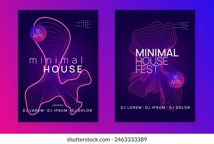 Party Banner. Violet Discotheque Poster. Nightclub Radio Invitation. Music Flyer. Concert Cover. Blue Dj Background. Dance Trance Element. Pink Party Banner