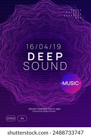 Anuncio del partido. Conjunto de borde violeta. Elemento Festival Fest. Invitación de audio para discoteca. Afiche de sonido. Diseño Blue Night Club. Electro Invite. Anuncio de fiesta rosa