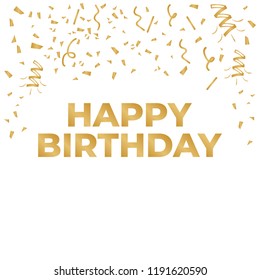 Party banners template vector. Happy Birthday poster with text