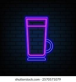 Party Bar Vector Neon Flat Design Icon Fresh Cocktail Symbol Isolated.