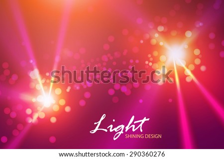 Party beams. Spotlight design. Shining bokeh background for your identity design. Vector illustration